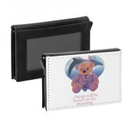 Porte-Cartes Automatique Anti-RFID - Better in the Morning Ourson Dauphin Collage Vintage Illustration Art Humour Psychedelique - Portefeuille Intelligent avec Ejection Rapide des Cartes Etui