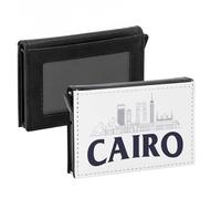 Porte-Cartes Automatique Anti-RFID - Cairo Minimalist Le Caire Egypte Voyage Culture - Portefeuille Intelligent avec Ejection Rapide des Cartes Etui Securise Aluminium et Similicuir Imprime en France