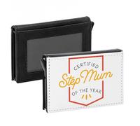 Porte-Cartes Automatique Anti-RFID - Certified Stepmum of the Year Family Mother-in-law - Portefeuille Intelligent avec Ejection Rapide des Cartes Etui Securise Aluminium et Similicuir Imprime en