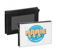 Porte-Cartes Automatique Anti-RFID - Certifiée meilleure Mamie de l'univers Cercle Grand Mere Famille - Portefeuille Intelligent avec Ejection Rapide des Cartes Etui Securise Aluminium et Similicuir