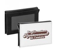 Porte-Cartes Automatique Anti-RFID - Certifiée meilleure Randonneuse de l'univers Camping Vacances Montagne Rando - Portefeuille Intelligent avec Ejection Rapide des Cartes Etui Securise Aluminium et