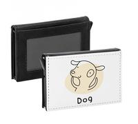 Porte-Cartes Automatique Anti-RFID - Chien Signe Astrologique Chinois Dessin Zodiaque Horoscope Animal Illustration - Portefeuille Intelligent avec Ejection Rapide des Cartes Etui Securise Aluminium