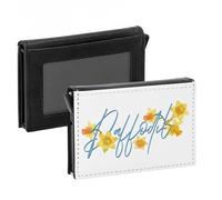 Porte-Cartes Automatique Anti-RFID - Daffodil Flowers Minimalist Chic Garden Love - Portefeuille Intelligent avec Ejection Rapide des Cartes Etui Securise Aluminium et Similicuir Imprime en France