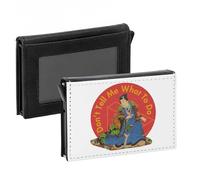 Porte-Cartes Automatique Anti-RFID - Don't Tell Me What To Do Collage Vintage Illustration Art Humour Parodie Japonais Millenial Meme - Portefeuille Intelligent avec Ejection Rapide des Cartes Etui