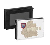 Porte-Cartes Automatique Anti-RFID - Indre 36 Département Cheateauroux Carte Ancienne Rare - Portefeuille Intelligent avec Ejection Rapide des Cartes Etui Securise Aluminium et Similicuir Imprime en