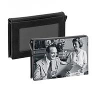 Porte-Cartes Automatique Anti-RFID - Jacques Et Bernadette Chirac Vintage President France - Portefeuille Intelligent avec Ejection Rapide des Cartes Etui Securise Aluminium et Similicuir Imprime en