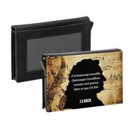 Porte-Cartes Automatique Anti-RFID - J'ai Beaucoup Travaillé Bach Citation Musique Compositeur Motivation - Portefeuille Intelligent avec Ejection Rapide des Cartes Etui Securise Aluminium et