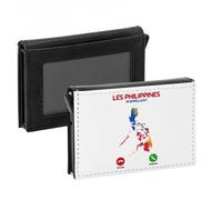 Porte-Cartes Automatique Anti-RFID - Les Philippines M'Appellent Géographie Tourisme - Portefeuille Intelligent avec Ejection Rapide des Cartes Etui Securise Aluminium et Similicuir Imprime en France