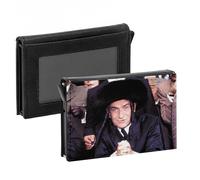 Porte-Cartes Automatique Anti-RFID - Louis De Funès Rabbi Jacob Acteur Français Photo de Star Célébrité Vieux Cinéma Original 5 - Portefeuille Intelligent avec Ejection Rapide des Cartes Etui