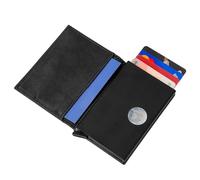 Porte-Cartes Automatique Anti-RFID - Marcel Duchamp Réseaux Sociaux Peinture Peintre Art Contemporain - Portefeuille Intelligent avec Ejection Rapide des Cartes Etui Securise Aluminium et Similicuir