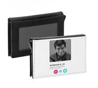 Porte-Cartes Automatique Anti-RFID - Norman Bates Réseau Social Psycho Rencontre Amour - Portefeuille Intelligent avec Ejection Rapide des Cartes Etui Securise Aluminium et Similicuir Imprime en
