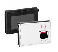 Porte-Cartes Automatique Anti-RFID - Poche Surprise Magique Magicien Lapin Dessin - Portefeuille Intelligent avec Ejection Rapide des Cartes Etui Securise Aluminium et Similicuir Imprime en France