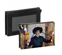 Porte-Cartes Automatique Anti-RFID - Rabbi Jacob Papillote Louis De Funes Comedie - Portefeuille Intelligent avec Ejection Rapide des Cartes Etui Securise Aluminium et Similicuir Imprime en France