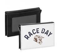 Porte-Cartes Automatique Anti-RFID - Race Day Motocross Moto Cafe Racer Dirt Bike - Portefeuille Intelligent avec Ejection Rapide des Cartes Etui Securise Aluminium et Similicuir Imprime en France