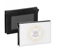Porte-Cartes Automatique Anti-RFID - Rat Signe Astrologie Chinois Zodiaque Dessin Horoscope Animal - Portefeuille Intelligent avec Ejection Rapide des Cartes Etui Securise Aluminium et Similicuir