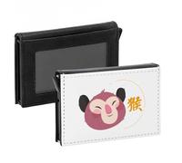 Porte-Cartes Automatique Anti-RFID - Singe Illustration Zodiaque Chinois Dessin Illustration Horoscope Animal - Portefeuille Intelligent avec Ejection Rapide des Cartes Etui Securise Aluminium et