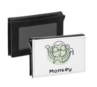 Porte-Cartes Automatique Anti-RFID - Singe Signe Astrologique Chinois Dessin Zodiaque Horoscope Animal Illustration - Portefeuille Intelligent avec Ejection Rapide des Cartes Etui Securise Aluminium