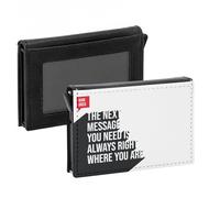 Porte-Cartes Automatique Anti-RFID - The Next Message You Need Is Always Right Quote Ram Dass Inspire Motivate Spiritual Meditation - Portefeuille Intelligent avec Ejection Rapide des Cartes Etui