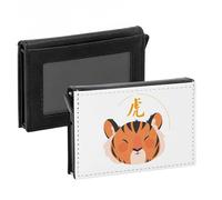 Porte-Cartes Automatique Anti-RFID - Tigre Illustration Zodiaque Chinois Dessin Illustration Horoscope Animal - Portefeuille Intelligent avec Ejection Rapide des Cartes Etui Securise Aluminium et