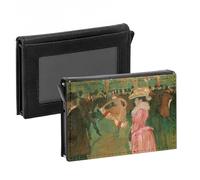 Porte-Cartes Automatique Anti-RFID - Toulouse Lautrec Moulin Rouge Impressionnisme Peinture - Portefeuille Intelligent avec Ejection Rapide des Cartes Etui Securise Aluminium et Similicuir Imprime en