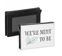 Porte-Cartes Automatique Anti-RFID - We're Mint to be Lovers Plants Pot Gardening - Portefeuille Intelligent avec Ejection Rapide des Cartes Etui Securise Aluminium et Similicuir Imprime en France