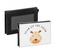 Porte-Cartes Automatique Anti-RFID - Year of the Tiger Chinese Astrology Sign Zodiac Animal Horoscope Drawing - Portefeuille Intelligent avec Ejection Rapide des Cartes Etui Securise Aluminium et