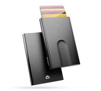 ÖGON -DESIGNS- Porte-Cartes Automatique en Aluminium, Protection RFID, Portefeuille Original, Fin et Minimaliste pour Homme et Femme, capacité 1 à 6 Cartes, modèle Slider