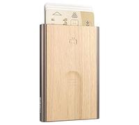 Porte-cartes automatique en aluminium, protection RFID. Modèle : SLIDER | Éjection instantanée des cartes. Trouvez la bonne carte en quelques secondes. Jusqu'à 6 cartes. Portefeuille pop-up.