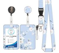 Porte-cartes avec cordon d'amour, badge d'identification, porte-cartes avec cordon, cordon détachable avec clip rétractable pour cartes de visite, cartes d'entrée, cartes d'identité