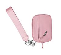 Porte-cartes avec cordon, porte-cartes avec lanière - Petits portefeuilles | Petit portefeuille à fermeture éclair Porte-monnaie, Trousse multi-usages avec fermeture éclair pour clés pour auri, rose