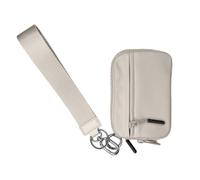 Porte-cartes avec cordon, porte-cartes avec lanière - Petits portefeuilles | Petit portefeuille à fermeture éclair Porte-monnaie, Trousse multi-usages avec fermeture éclair pour clés pour auri, beige