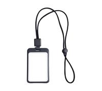 Porte-cartes avec cordon pouvant contenir 2 cartes d'identité avec enrouleur de badge rétractable, pochette double face, accessoires pour personnel de bureau