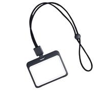 Porte-cartes avec cordon pouvant contenir 2 cartes d'identité avec enrouleur de badge rétractable, pochette double face, accessoires pour personnel de bureau