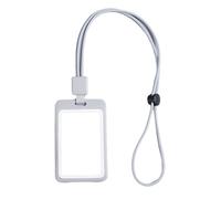 Porte-cartes avec cordon pouvant contenir 2 cartes d'identité avec enrouleur de badge rétractable, pochette double face, accessoires pour personnel de bureau