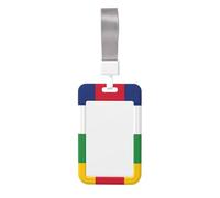 Porte-cartes avec drapeau de l'Afrique centrale - Durable et léger - Design élégant - Convient pour les bureaux, les hôpitaux et les conférences