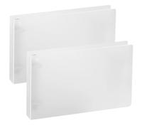 Porte-cartes avec intercalaires, organiseur et étui pour cartes d'index, dos en polypropylène de qualité, capacité de 120 cartes, deux classeurs horizontaux A5 à 2 trous inclus