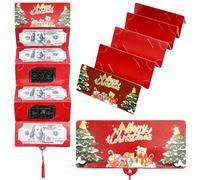 Porte-cartes cadeau de Noël avec 10 compartiments, porte-monnaie surprise de Noël, pliable, cadeau de Noël, porte-cartes, cadeau de Noël, enveloppe (A)