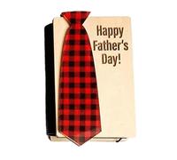 Porte-cartes cadeau en bois pour la fête des pères 2024 | Tiroir à cartes en bois personnalisé avec motif cravate | Cadeau pour papa pour la fête des pères, Noir/rouge, Voir description, Voir