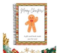 Porte-cartes cadeaux pour les vacances - Carnet à avec clip pour l'argent liquide | Livre comme porte-chèque-cadeau de Noël | pour les remises de diplômes, les fêtes de bureau, pour la famille