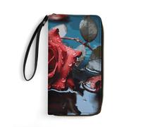 Porte-cartes classique et durable en cuir imprimé jacquard avec corde, convient pour les hommes et les femmes, idéal pour le rangement quotidien, simplifie votre vie, peut être utilisé comme cadeau de