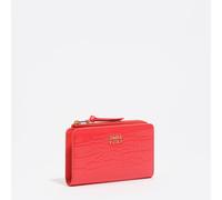 Porte-cartes compact cuir effet crocodile corail UN