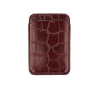 Selencia Porte-cartes Croco avec MagSafe - Burgundy
