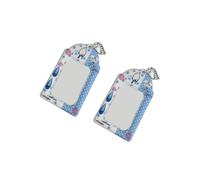 Porte-cartes d ' identité en PVC avec fenêtre transparente, Blue | Conception de fixation pour accessoires de transport, corps transparent souple, rangement séparé pour une carte