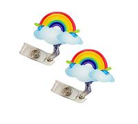 Porte-cartes d’identité rétractable avec clip de ceinture pour cartes d’identité, clés (2 pièces, type J)