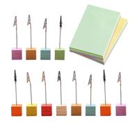 Porte-Cartes De Base En Bois 20 Pièces, 200 Notes, Support De Base Cube, Porte-Cartes De Visite En Bois, Porte-Messages, Porte-Notes Décoratif, Porte-Signes De Siège