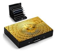 Porte-cartes de crédit en acier inoxydable, Bitcoin