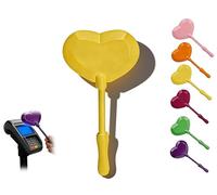 Porte-Cartes de crédit en Forme de cœur Amusant, imprimé en 3D, pour paiement sans Contact, idéal pour Les Enfants, Les magasins, Les supermarchés et Les Restaurants. (Jaune)