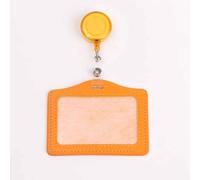Porte-Cartes De Crédit Et D'identité Avec Bobine Rétractable,Couverture De Protection De Badge,Fournitures De Bureau - Type Orange #A