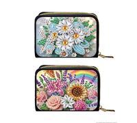 Porte-cartes de crédit, pochette accordéon à fermeture éclair pour cartes de crédit pour femme, 2 pièces., 1, Moderne