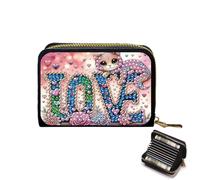 Porte-cartes de crédit, pochette accordéon à fermeture éclair pour cartes de crédit pour femme, Love Cat-2, 1, Moderne